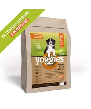 MINIGRANULE Yoggies Active, kachna a zvěřina, granule lisované za studena - 2 kg - 372 Kč Nakupujte Hned
