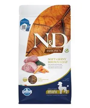 N&D BROWN DOG Adult Mini Lamb& Spirulina&Carrot - 2 kg - 619 Kč Akce