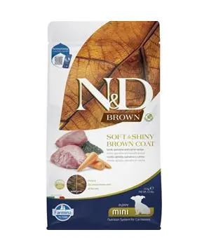 N&D BROWN Dog GF Lamb, Spirulina & Carrot Puppy Mini - 1,5kg - 590 Kč Ihned K Objednání