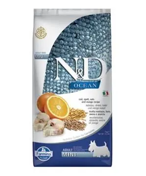 N&D OCEAN DOG LG Adult Mini Codfish & Orange - 800g - 245 Kč Nová Kolekce