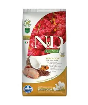 N&D Quinoa DOG Skin & Coat Quail & Coconut S/M/L - 2,5 kg - 467 Kč Rychlé Dodání