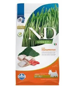 Levný N&D SPIRULINA DOG Adult Mini Herring & Wolfberry - 2 kg - 599 Kč