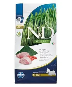 N&D SPIRULINA DOG Adult Mini Lamb & Wolfberry - 800g - 280 Kč Akční Nabídka