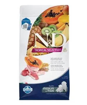 N&D TROPICAL SELECTION DOG Puppy M/L Lamb - 2kg - 416 Kč Nová Kolekce