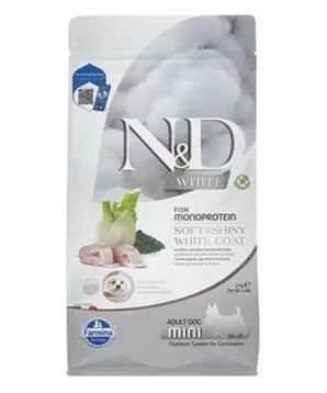 N&D WHITE DOG Adult Mini Sea Bass&Spirulina&Fenn - 2 kg - 590 Kč Bezpečná Platba