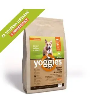 Tovární Cena Yoggies Active kachna a zvěřina, granule lisované za studena - 2 kg - 372 Kč