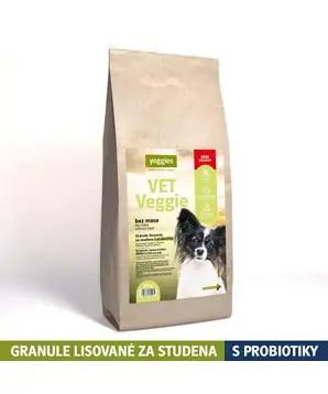 Yoggies VET Veggie bez masa, minigranule lisované za studena s probiotiky - 2 kg - 459 Kč Zlevněný