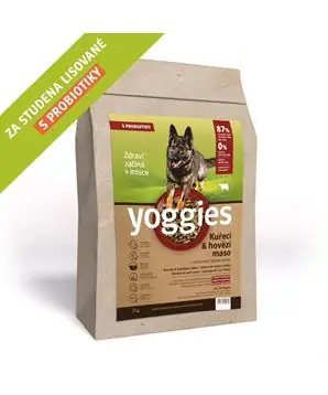 Dokud Zásoby Vydrží Yoggies, Kuřecí a hovězí maso, granule lisované za studena - 2 kg - 326 Kč