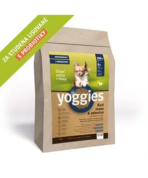 Levný Yoggies hypoalergenní minigranule lisované za studena s probiotiky Kozí maso - 2 kg - 460 Kč