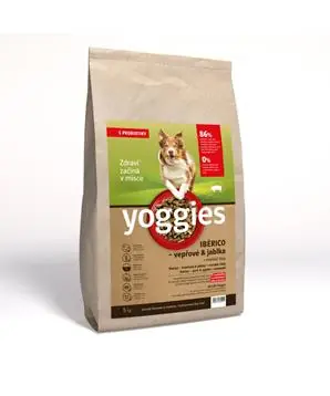 Víkendová Akce Yoggies Ibérico vepřové maso s jablky, granule lisované za studena s probiotiky - 2 kg - 388 Kč