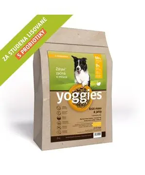 Yoggies Krůtí maso&jáhly, granule lisované za studena s probiotiky - 2x15kg + Fit kostičky Yoggies pro psy 2x47g - 3478 Kč Nakupujte Hned