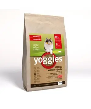 Yoggies MINIGRANULE Ibérico vepřové maso s jablky lisované za studena s probiotiky - 2 kg - 388 Kč Speciální Cena