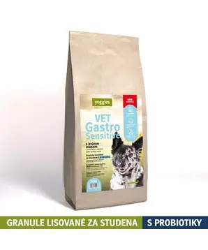 Cenově Výhodný Yoggies VET Gastro Sensitive s krůtím masem, minigranule lisované za studena s probiotiky - 2 kg - 455 Kč