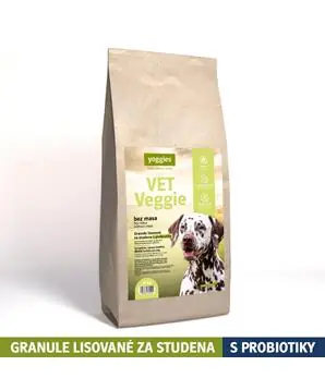 Nejlepší Cena Yoggies VET Veggie bez masa, granule lisované za studena s probiotiky - 2 kg - 459 Kč
