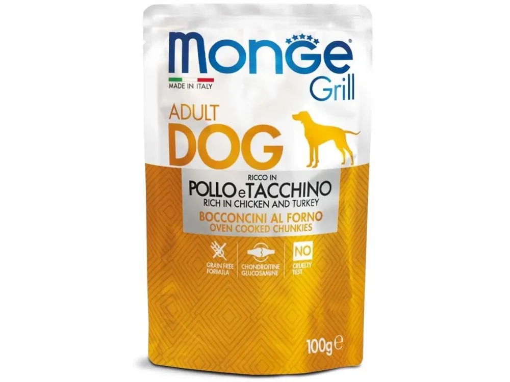 Monge Grill s kuřecím a krůtím - kapsička pro psy 100 g Nízká Cena