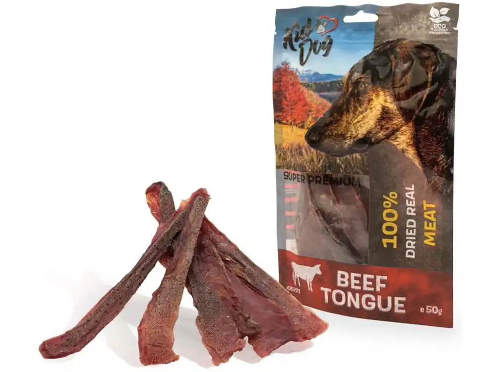Víkendová Akce Kiddog hovězí jazyk 50 g - tenké plátky pro psy