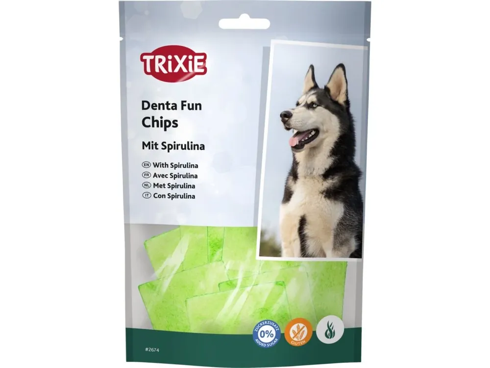 Rychlé Dodání DENTAfun Light žvýkací chipsy s řasou Spirulina 50 g