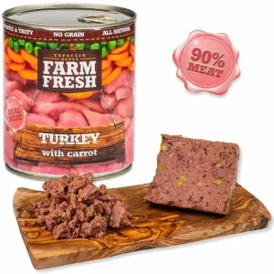 Dokud Zásoby Vydrží Farm Fresh krůta a mrkev - konzerva pro psy a kočky 800 g
