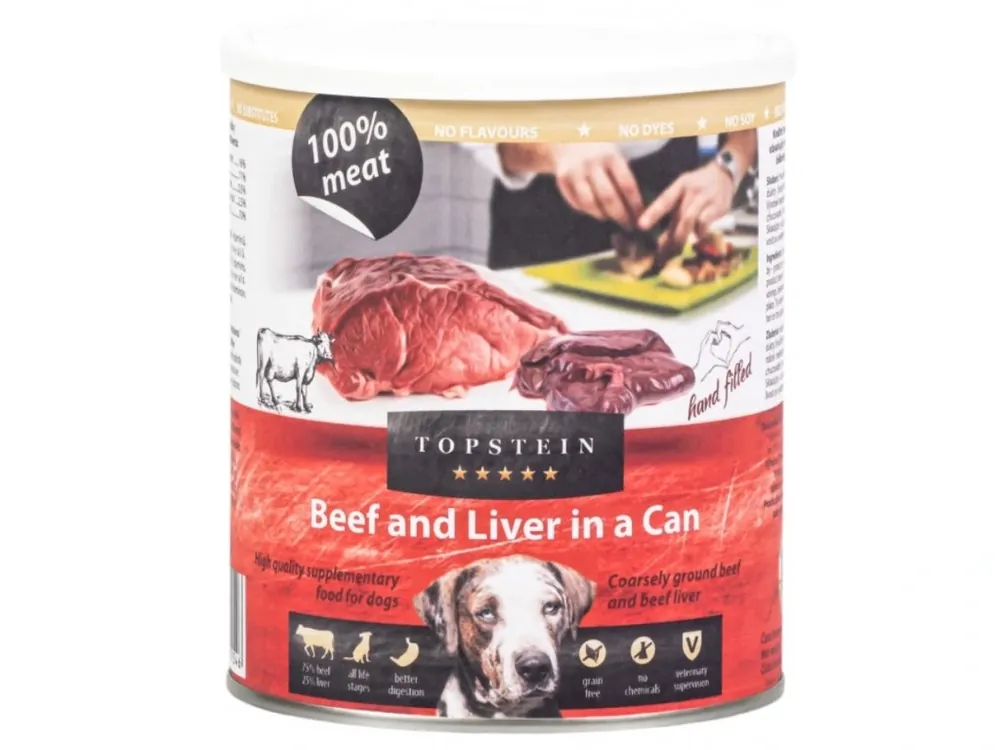 TopStein hovězí a játra v plechu - konzerva 800 g Akční Cena