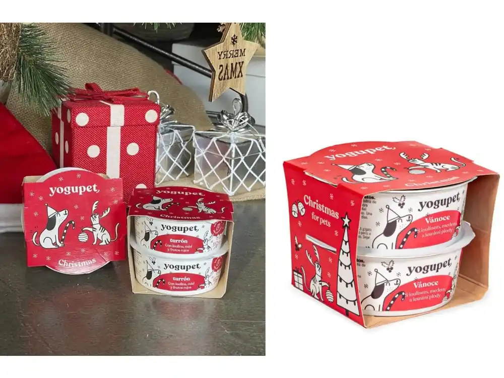Yogupet vánoční jogurt pro kočky a psy 2x110 g Sezónní Sleva