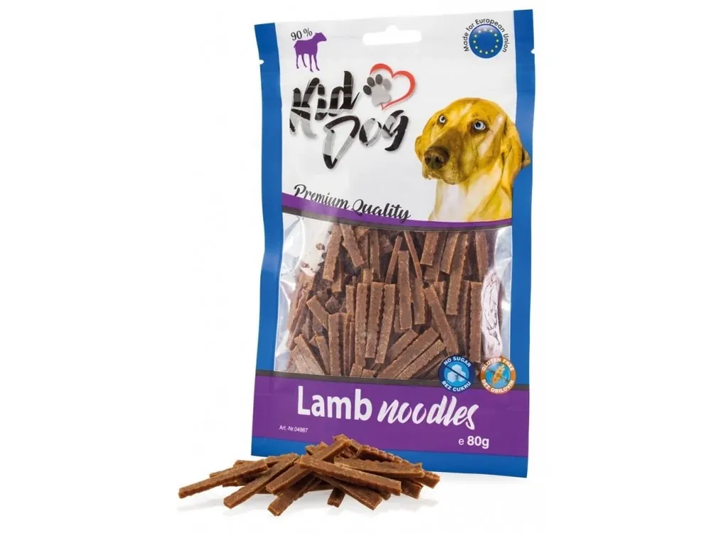 Kiddog jehněčí nudličky - pamlsky pro psy 80 g Cenová Bomba
