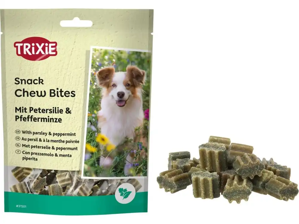 Akční Nabídka DENTAfun Chew Bites s mátou a petrželí na čištění zubů 150 g