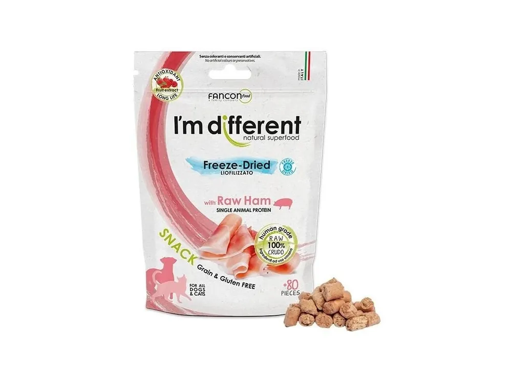 I‘m different Raw Freeze-Dried vepřová šunka - pamlsky 40 g Nejlepší Volba