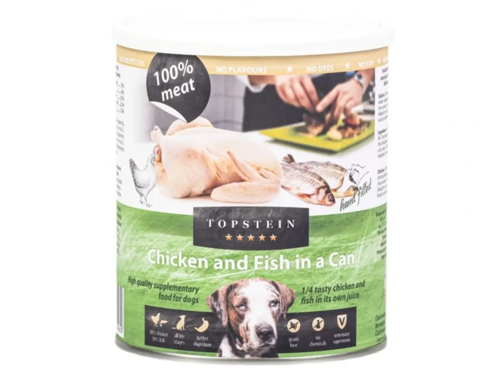 TopStein kuře s rybou v plechu - konzerva 800 g Finální Výprodej