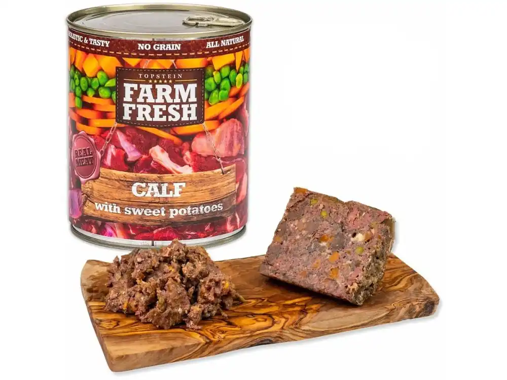 Odeslání Ihned Farm Fresh telecí a brambory - konzerva pro psy 800 g