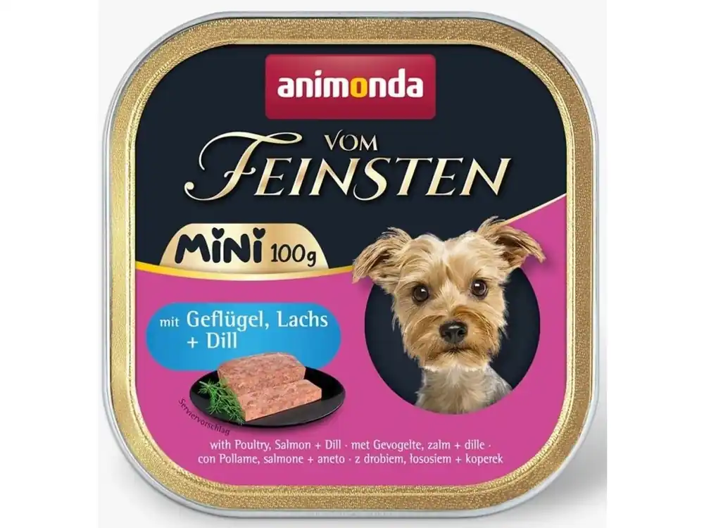 Nízká Cena Vom Feinsten MINI - drůbeží, losos a kopr - mistička 100 g