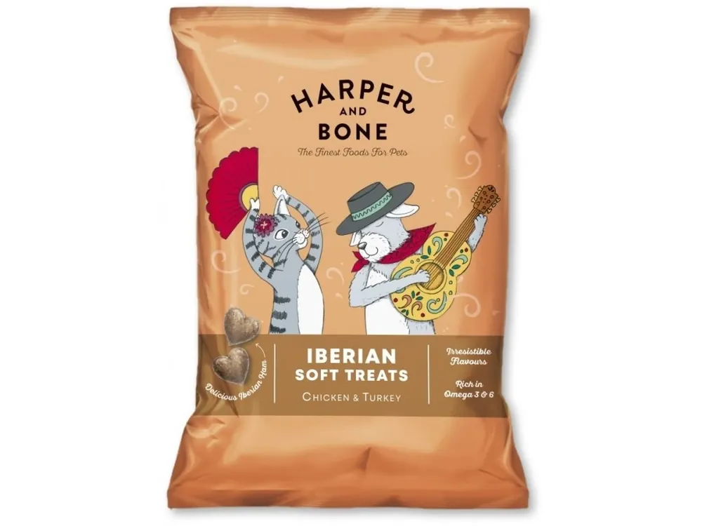 Nakupujte Hned Harper and Bone Iberian šunka, kuře a krůta - pamlsek 90 g