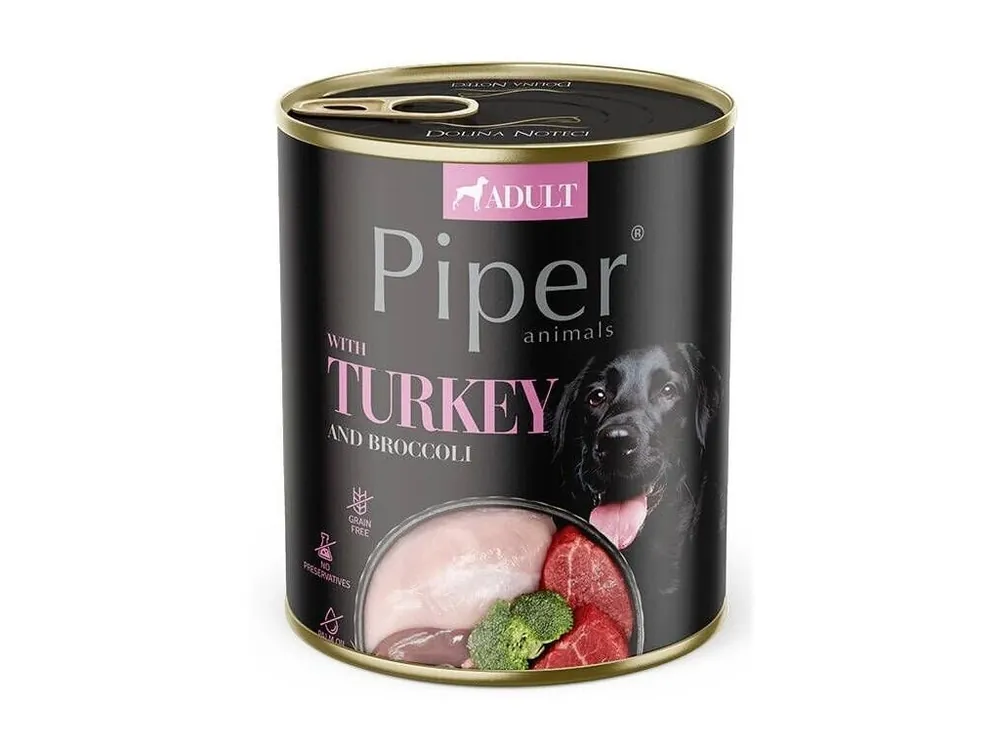Piper s krůtou a brokolicí - konzerva pro psy 800 g Poslední Šance
