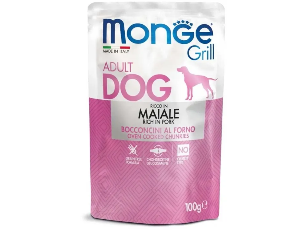 Monge Grill s vepřovým masem - kapsička pro psy 100 g Vysoce Kvalitní