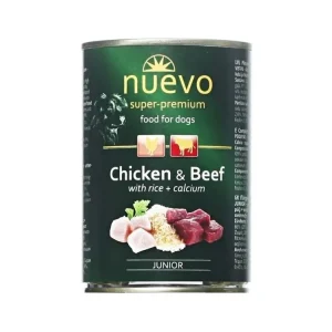 Nuevo Dog Junior Chicken Beef and Rice - konzerva pro štěňata 400 g Poslední Šance