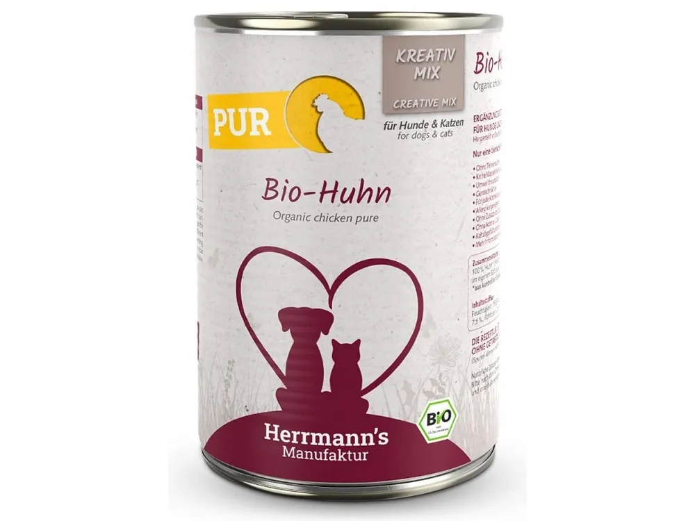 Přímo Od Výrobce Herrmann‘s PUR Bio kuřecí - konzerva 400 g
