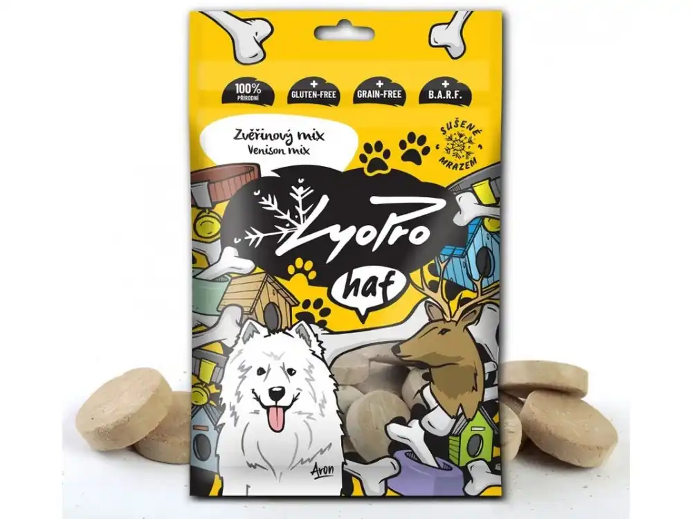 LyoPro Dog puky se zvěřinou - mrazem sušené pamlsky pro psy 50 g Poslední Šance