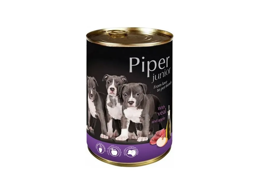 Piper JUNIOR s telecím a jablky - konzerva pro štěňata 400 g Odeslání Ihned