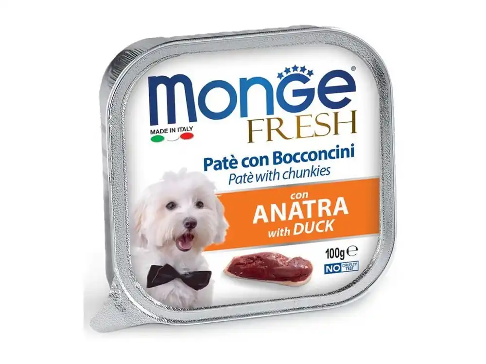 Monge FRESH paté a kousky s kachním masem - mistička pro psy 100 g Tovární Cena