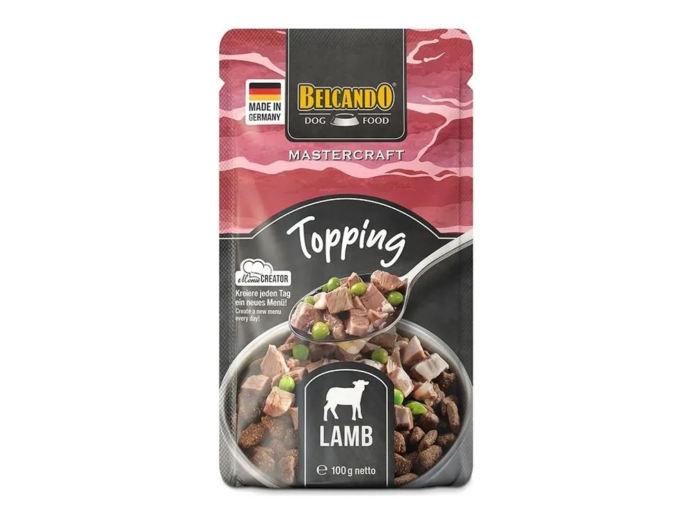 Víkendová Akce Belcando MASTERCRAFT Topping jehněčí - masová polévka pro psy 100 g