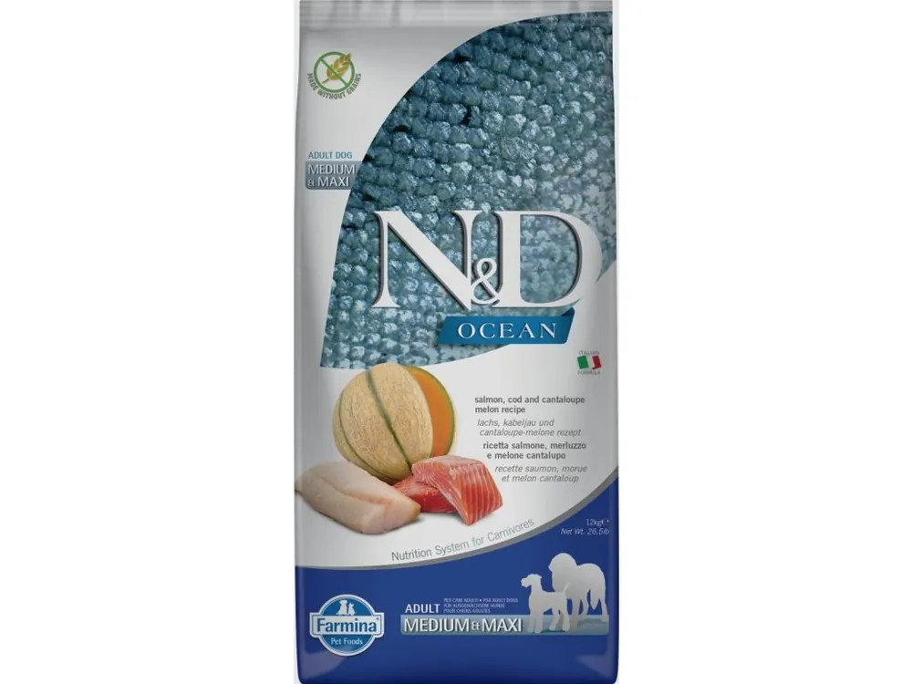 N&D Ocean Dog Adult Salmon Cod Cantaloupe 12 kg Koupit Online