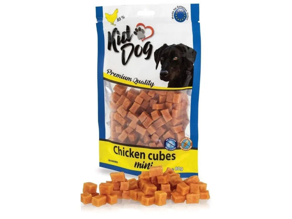 Kiddog mini kuřecí kostky - pamlsky pro psy 80 g Sezónní Sleva