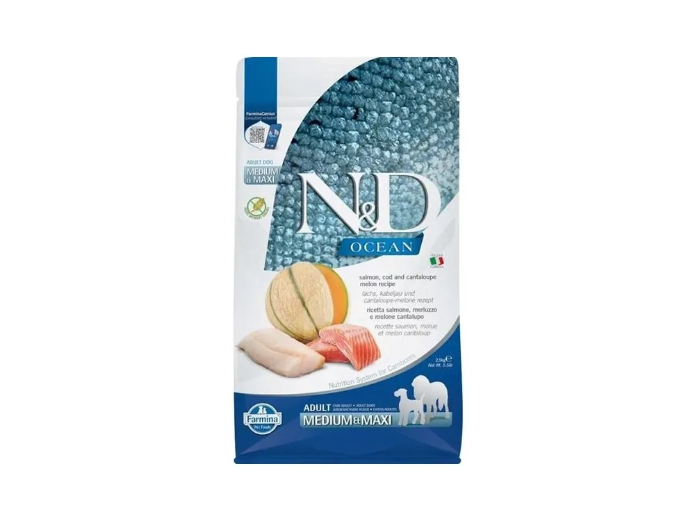 N&D Ocean Dog Adult Salmon Cod Cantaloupe 2,5 kg Akční Cena