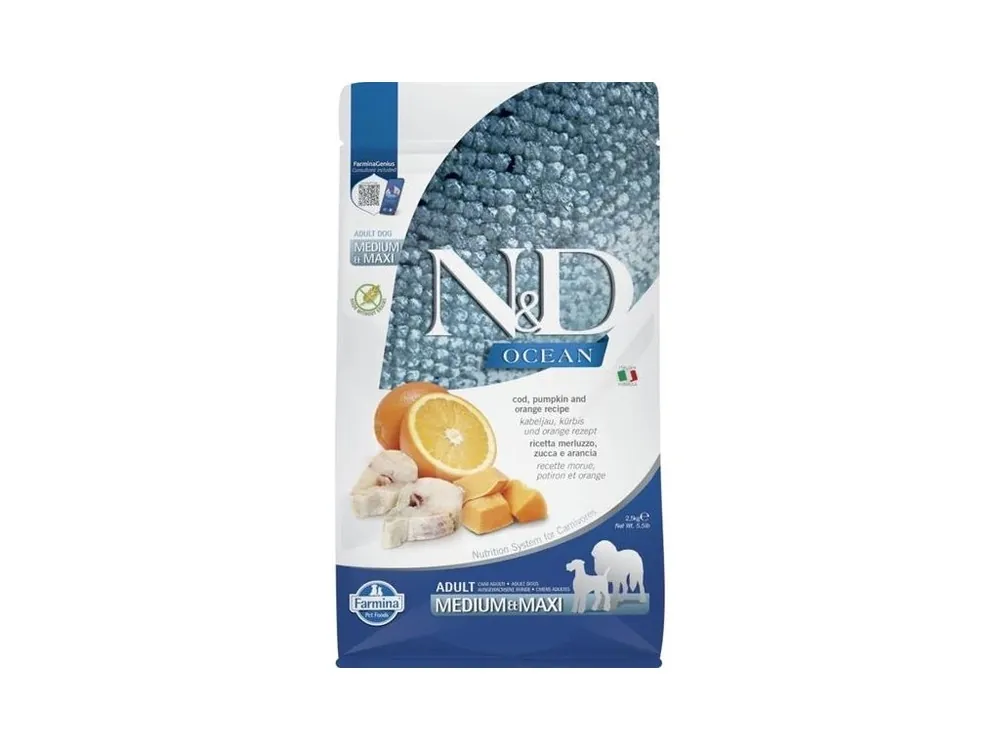 N&D Ocean Dog Adult Cod Pumpkin Orange 2,5 kg Super Cena