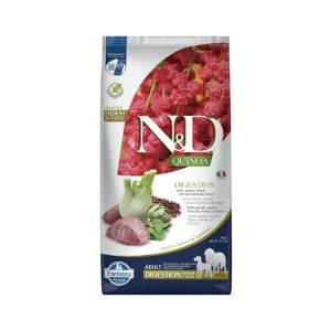 N&D Dog GF Quinoa Digestion Medium Maxi jehněčí fenykl 2,5 kg Ověřený
