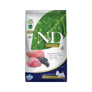 N&D Prime Dog Adult Mini Lamb Blueberry 2,5 kg Přímo Od Výrobce
