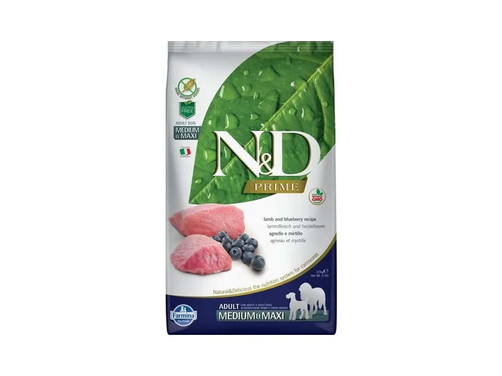 N&D Prime Dog Adult Lamb Blueberry 2,5 kg Objednat Nyní