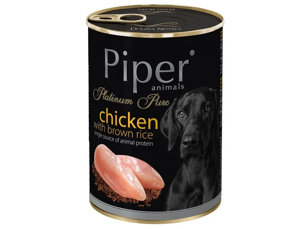 Nejlepší Cena Piper Platinum Pure kuře s hnědou rýží - konzerva pro psy 400 g