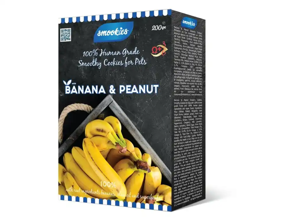 Vrácení Zdarma Smookies Premium Banana & Peanut 200 g - sušenky pro psy