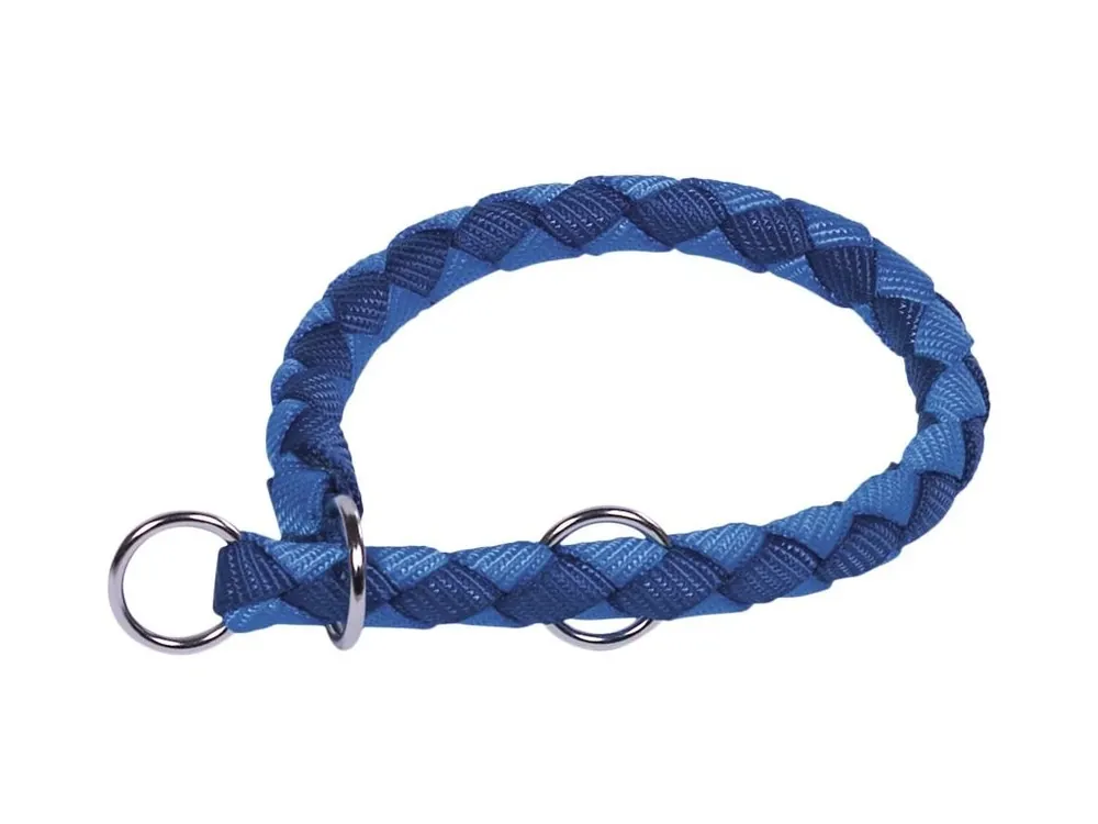 Výhodná Nabídka Nobby CORDA polostahovací kulatý obojek L-XL modrá