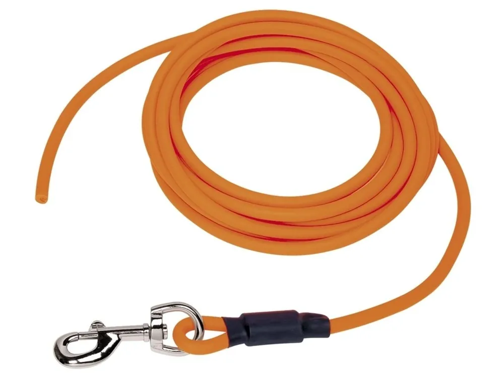 Nobby COVER kulaté stopovací vodítko bez smyčky pvc oranžová neon M-L 10m Časově Omezené